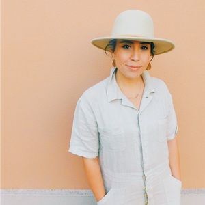 MATE the Label Linen Short Sleeve Jumpsuit - Medium